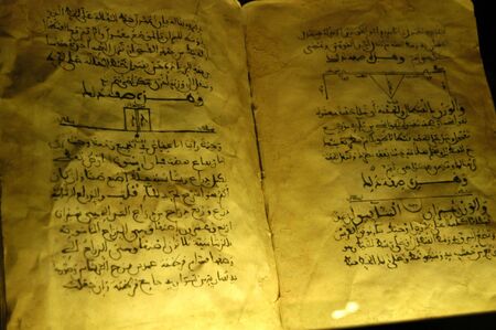 Ancient manuscript with Arabic script