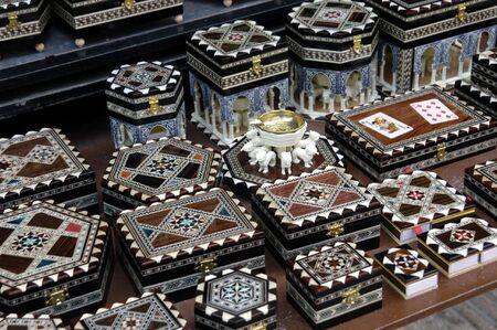 Inlay crafts typical of Granadaの写真素材