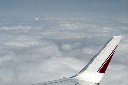 Aerial view from a flight from Malaga to Dusseldorfの写真素材