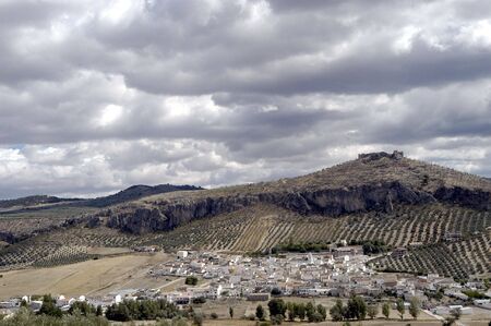 Overview Píñar municipality in the province of Granadaの写真素材