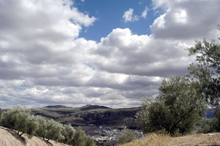 Overview Píñar municipality in the province of Granadaの写真素材