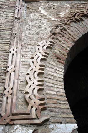 Detail of the Gate of Justice in the Alhambra in Granadaのeditorial素材