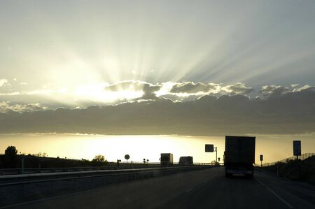 Sky with clouds and sunshine