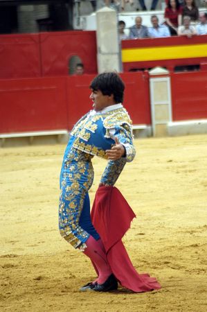 The bullfighter López Chaves in the bullfight held in Granada on 3 June 2007, at Feria de Corpusのeditorial素材