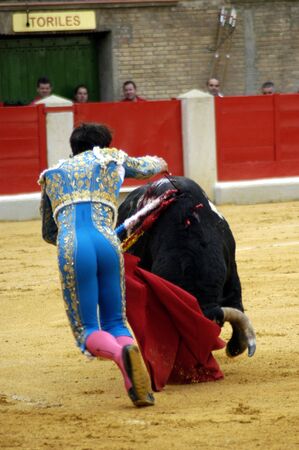 The bullfighter López Chaves in the bullfight held in Granada on 3 June 2007, at Feria de Corpusのeditorial素材