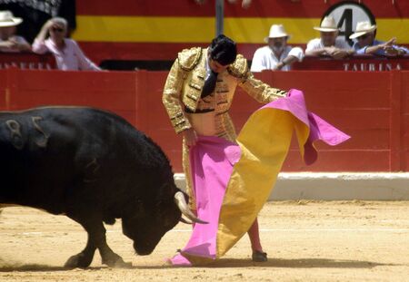 The bullfighter Morante de la Puebla in the bullfight held in Granada on 7 June 2007, at Feria de Corpusのeditorial素材
