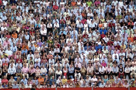 Viewer in the bullfight held in Granada on 7 June 2007, at Feria de Corpusのeditorial素材