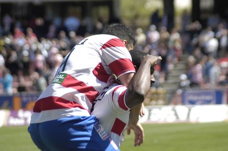 2010/04/04 - Granada - Spain - Soccer match between FC Granada and Melillaのeditorial素材