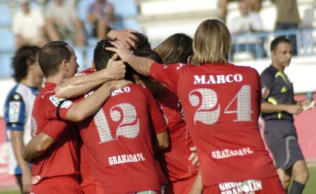 2007/09/01 - Motril - Granada - Spain - Football game between the Granada 74 and Hercules Alicante, in the stadium Escribano Castilla Motrilのeditorial素材