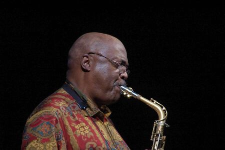 2007/07/17- AlmuÃ±Ã©car - Granada - Spain - Festival of Jazz in the coast of Granada. The group World Saxophone Quartetのeditorial素材