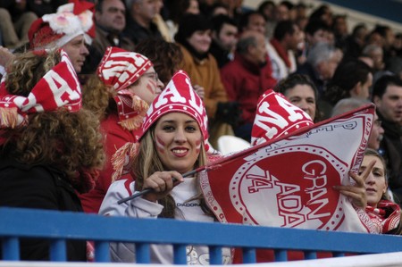 2007/12/16- Granada - Spain - Football game between the Granada 74 and the Royal Society のeditorial素材