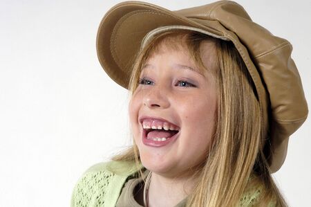 Blond girl with hat Blond girl with hat