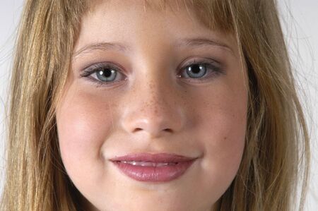 Blond girl in photo studio Blond girl in photo studio