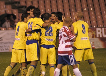 2008/12/04-Spain-Granada - Football game between the Granada CFand CÃ¡diz CF  in the city of Granada / Spain のeditorial素材
