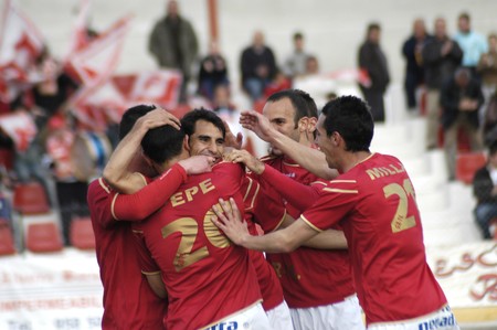 2009/03/01- Granada-Spain-Football game between the Granada 74 and Roquetasのeditorial素材