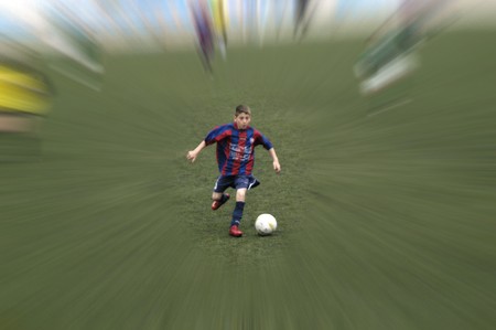 2009/03/28- Granada-Spain-Football game between the Vandalia AlevÃ­n A against Atletico Darro, where the Vandalia was proclaimed league champion just four days.のeditorial素材