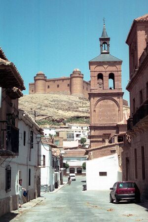 view of La Calahorra, in the province of Granadaの写真素材