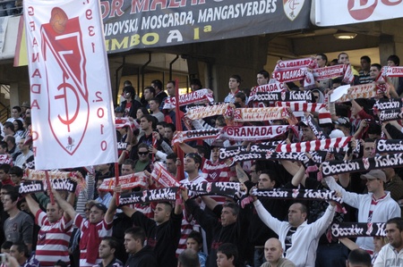 2009/11/22- Granada-Spain-football game between the Granada CF and Polideportivo Ejidoのeditorial素材