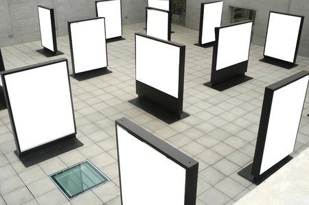 Blank boxesの写真素材