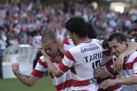 2010/05/09 - Granada - Spain - Football game between the Granada CF Real Jaenのeditorial素材
