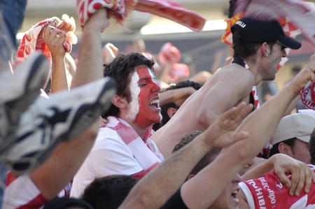 2010/05/10 - Granada - Spain - Football game between the Granada CF and AlcorcÃ³nのeditorial素材