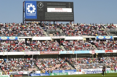 football match in the league ahead between granada cf and rayo vallecano 10/17/2010のeditorial素材