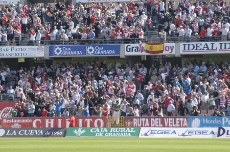 football match in the league ahead between granada cf and rayo vallecano 10/17/2010のeditorial素材