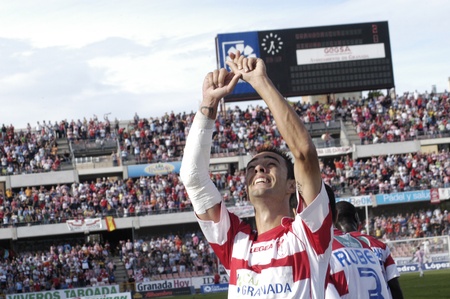 2010/10/12 - Spain - Granada - Football game between the Granada and Girona のeditorial素材