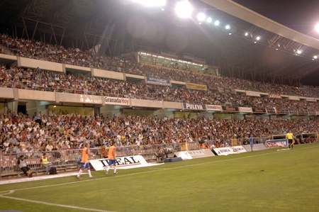 football game between the granada cf and real betis 27/08/2011のeditorial素材