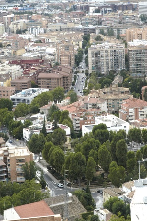overview of the city of granadaの写真素材