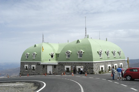 army military shelter high mountain in sierra nevadaのeditorial素材