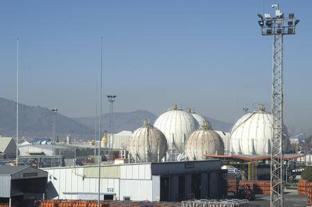 butane gas factoryの写真素材
