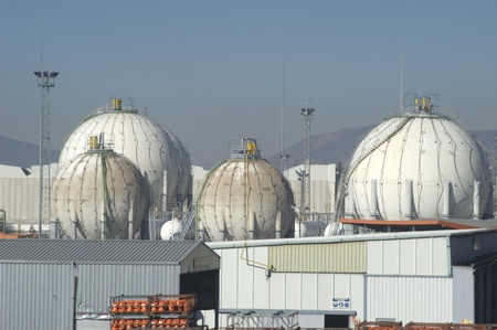 butane gas factoryの写真素材