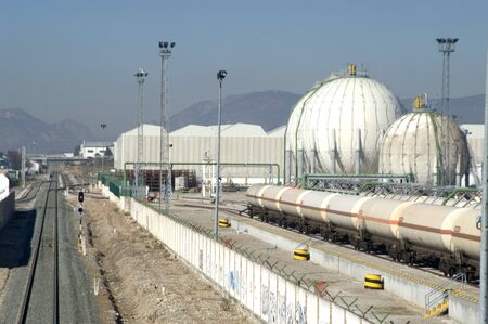 butane gas factoryの写真素材