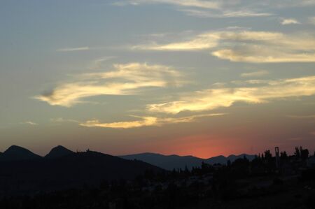 sunset in sierra elviraの写真素材