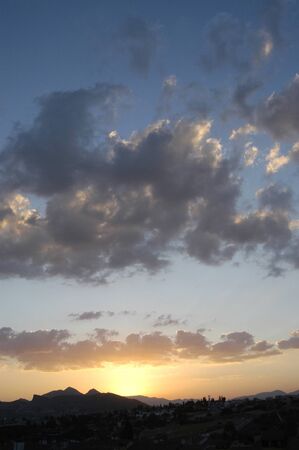 sunset in sierra elviraの写真素材
