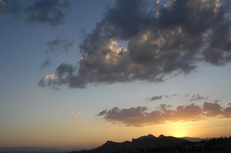 sunset in sierra elviraの写真素材