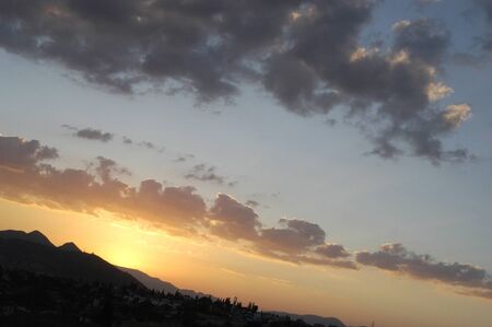sunset in sierra elviraの写真素材