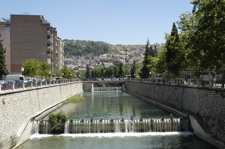 ro genil passing through the city of granada02-08-2010のeditorial素材