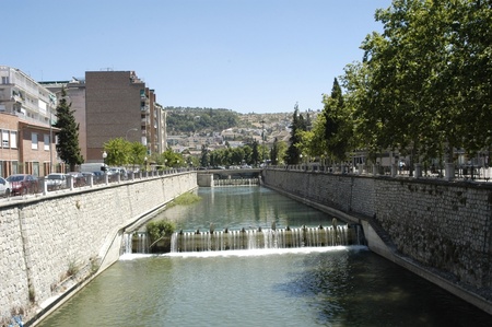 ro genil passing through the city of granada02-08-2010のeditorial素材