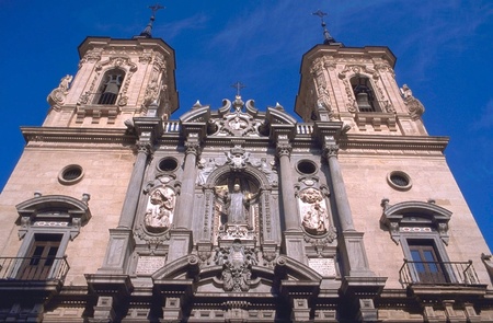 facade of the church of st john of god, in the city of granada, in spainのeditorial素材