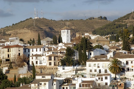 granada view from the belfry of the cathedral of granada. albaicin. 17-11-2011の写真素材