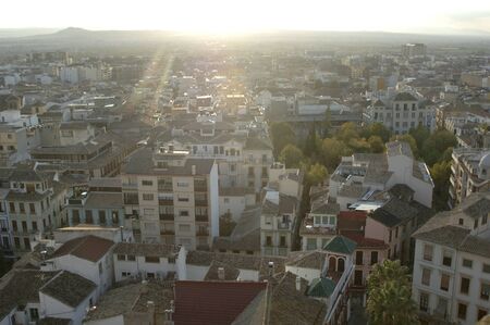 view of the city of Granada from the cathedral tower. 17-11-2011のeditorial素材