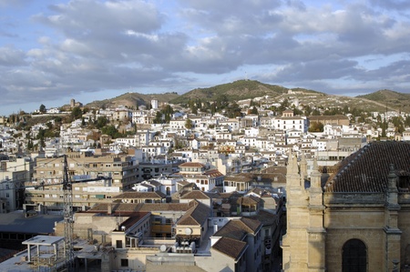 vview of the city of Granada from the cathedral tower. 17-11-2011のeditorial素材