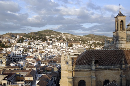view of the city of Granada from the cathedral tower. 17-11-2011のeditorial素材
