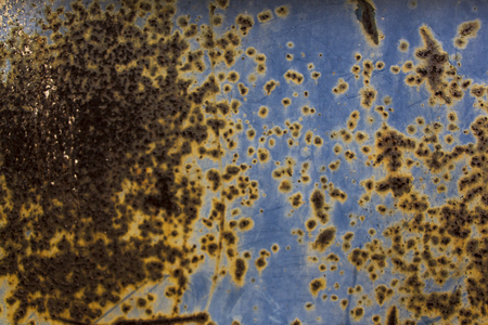 blue texture of rusty metal, rusty blue metal backgroundの写真素材