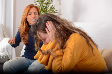 stubborn sister doesn't want to listenの写真素材