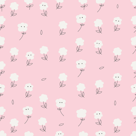 Seamless pattern.Vector background. cute stylish texture. Repeating flowerのイラスト素材