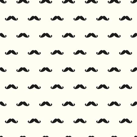 seamless pattern, mustache vector art  background design for fabric and decorのイラスト素材