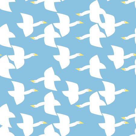seamless pattern, bird vector art  background design for fabric and decorのイラスト素材